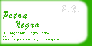 petra negro business card